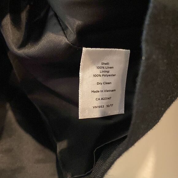 Talbots Black Linen 16 Peplum Back Career Casual Jacket Blazer - Picture 5 of 10